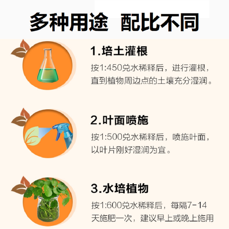 生长魔励花卉植物多肉水培通用型营养液大瓶装兰花肥绿萝植物肥料