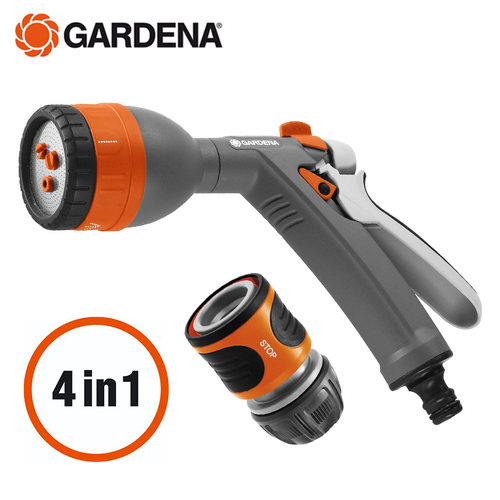 德国进口嘉丁拿多功能可调节水枪园艺家用花园洗车4合一水枪18343 - 图3