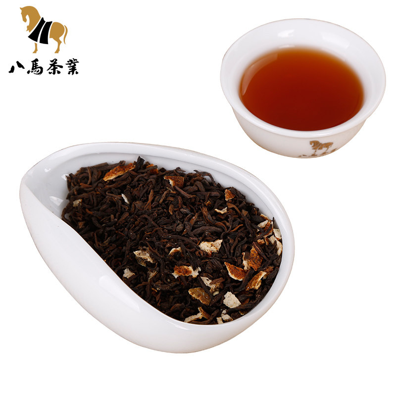 八马茶叶云南新会陈皮柑普克普洱茶 八马普洱