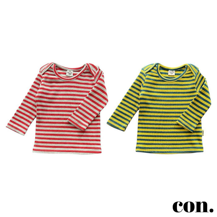 韩国童装代购2026春新款con男女孩宝宝百搭儿童长袖T恤条纹打底衫,淘宝优惠券,粉丝福利购,淘宝优惠卷