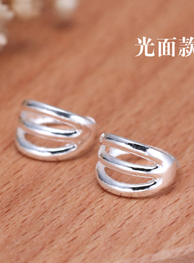 999纯银耳环女气质s990足银正品