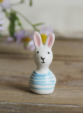 时光陶瓷花盆可爱风动物家居摆设