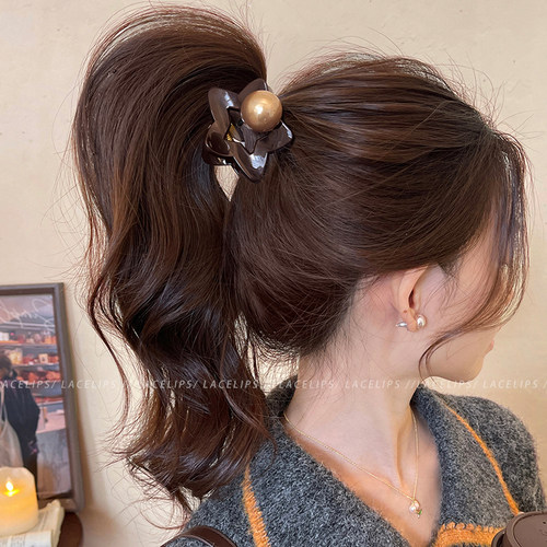 小飞马星星高马尾抓夹女后脑勺鲨鱼夹2026新款高级感发夹百搭发饰 - 图2