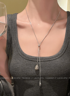 时尚百搭！水滴吊坠项链女