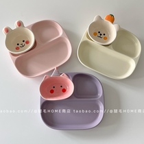 Can Love Macaron Color Rounded Corners Trig dinner plate Ceramic Sub trays One food for children Dinner Plate Breakfast Reduction of Grease Trays