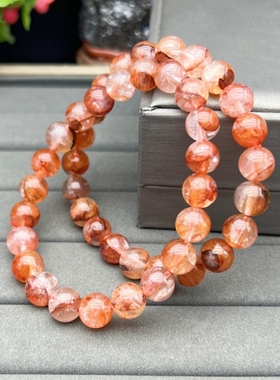 天然锦鲤胶花手串转运珠