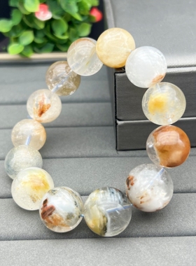 天然彩兔毛水晶手串饰品