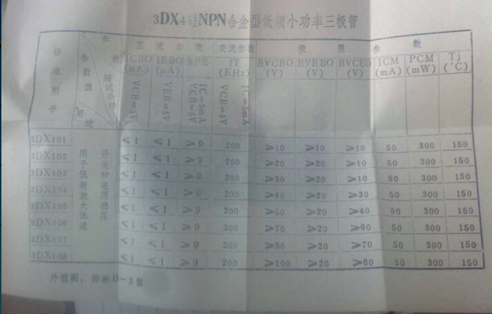 3DX105低频放大低速开关和电源稳压低频小功率三极管-图0