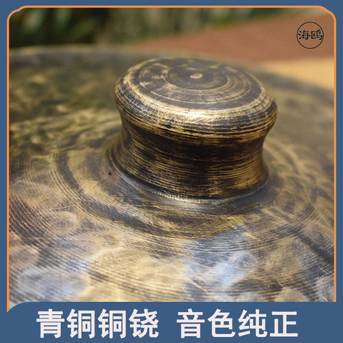 海鸥手工青铜闭口铜铙19 23 28 30公分开口铙道公铙钹老式铜铙镲 - 图3