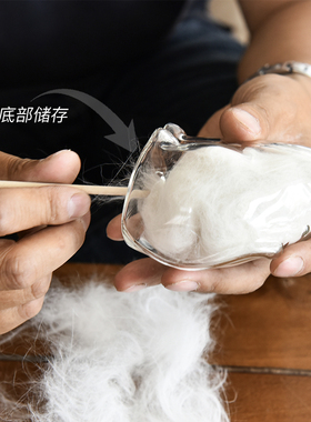 安德森猫毛收纳瓶透明猫毛小狗毛存放收纳罐纪念品收纳盒