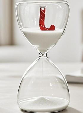 ins风15分钟红樱桃玻璃沙漏计时器圆形糖果款小沙漏家居沙漏摆件