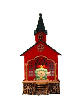 圣诞礼物教堂风灯小夜灯节日橱窗装饰道具跨境电商热卖家居摆件