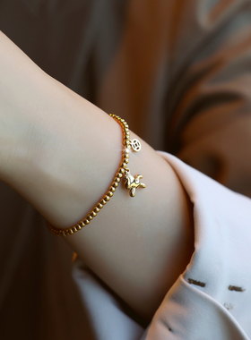 ZOXI本命年小马手链不掉色钛钢女