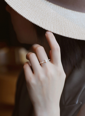 ZOXI小众设计开口戒指食指指环