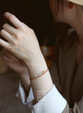 ZOXI本命年双层猪鼻子红绳手链女