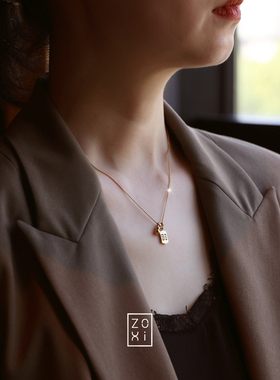 ZOXI不掉色旺财算盘小葫芦项链女