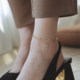 ZOXI bathing non-fading double layer anklet titanium steel