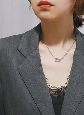 zoxi网红极简双层叠戴ins项链