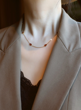 ZOXI红色葫芦项链轻奢小众高级感