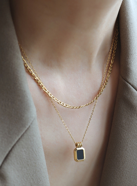 高级感不掉色双层项链女钛钢ZOXI