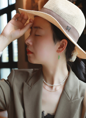 ZOXI小米珠天然珍珠项链轻奢小众