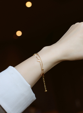 ZOXI双层四叶草手链不掉色轻奢