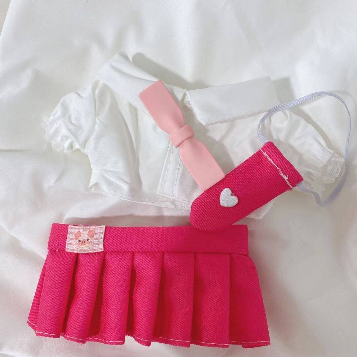 20cm便宜JK裙娃衣棉花娃娃换装可爱毛绒公仔一整套漂亮换装公主裙,淘宝优惠券,粉丝福利购,淘宝优惠卷