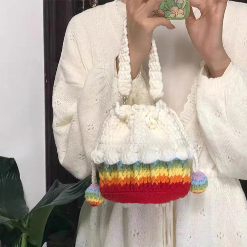 圣诞树蛋糕包编织包包diy自制钩针手机包手工材料包送女友礼物 - 图3