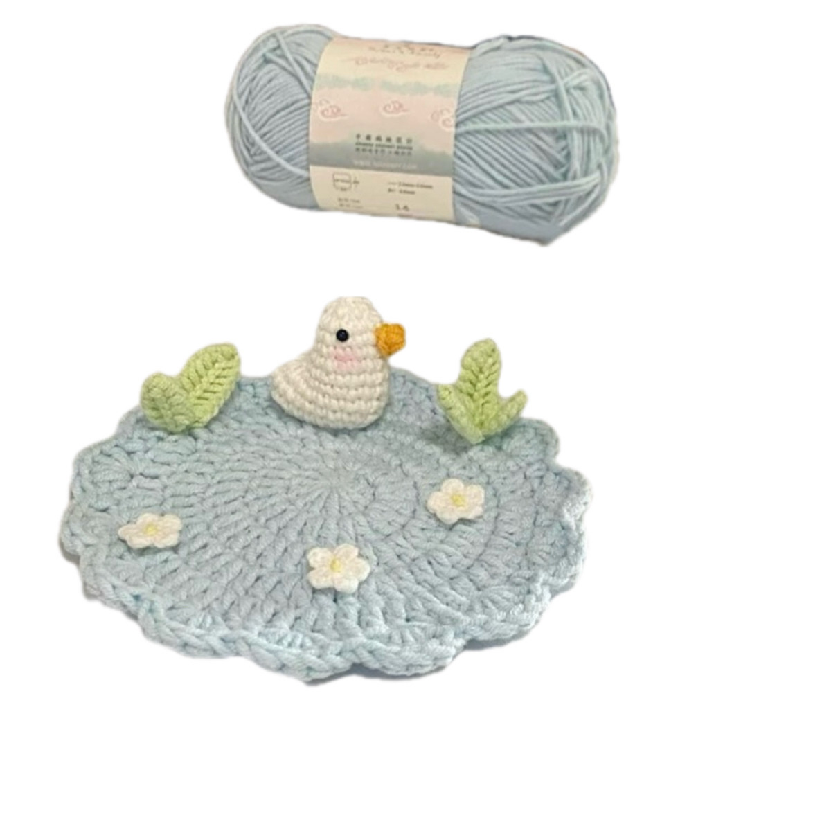 手工编织diy材料包自制礼物小羊小熊小鸭喝水杯垫手编毛线钩针,淘宝优惠券,粉丝福利购,淘宝优惠卷