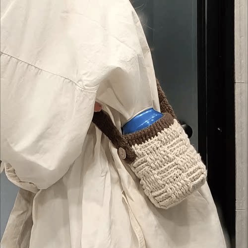 手工编织春日出游杯套毛线钩针diy材料包自制喝水杯套送闺蜜礼物 - 图2