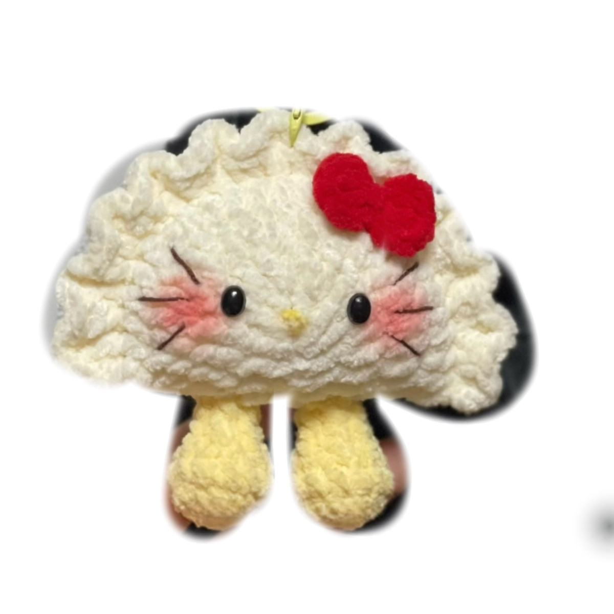 飞机Kitty饺子凯蒂猫包挂件钥匙扣手工diy钩针钩织毛线材料包礼物,淘宝优惠券,粉丝福利购,淘宝优惠卷