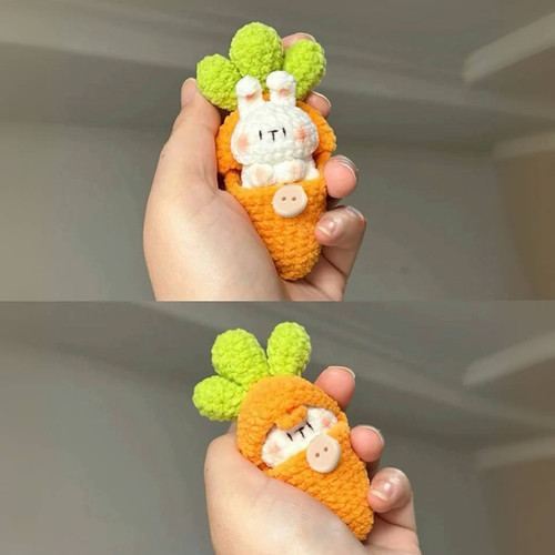 鲨鱼小猫玩偶手工diy钩针编织材料包毛线钩织自制挂件钥匙扣礼物 - 图2