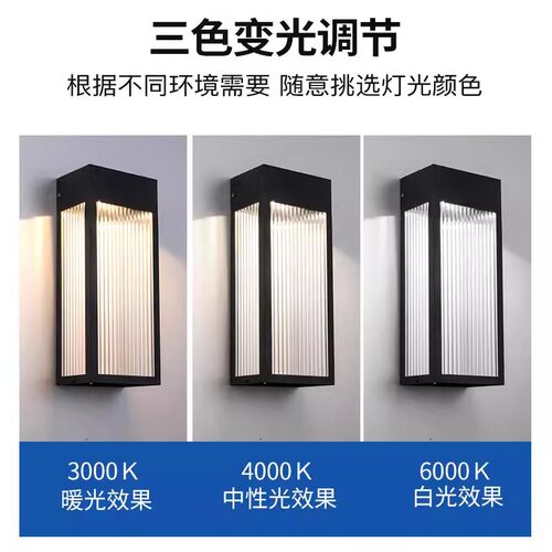 太阳能壁灯室外防水门牌灯别墅庭院大门柱子灯外墙感应花园过道灯 - 图3