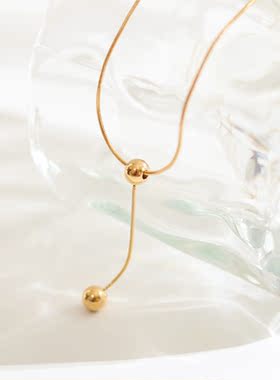 钛钢锁骨链时尚气质百搭有球必应