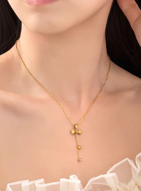 钛钢锁骨链女小众高级感甜酷