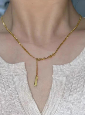 钛钢锁骨链女日韩简约冷淡风项链