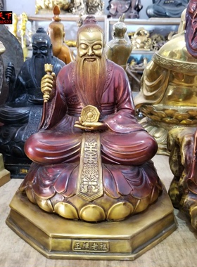 铜鬼谷子王诩王禅老祖摆件坐像