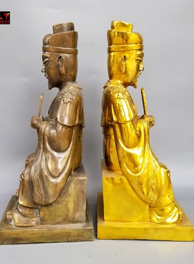 铜灶王爷灶神圣君灶君老爷灶神铜像家用工艺摆件