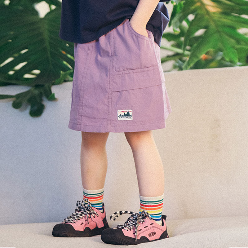 儿童纯色裙子2025夏季新款女童简约棉感半身裙儿童多巴胺色系短裙,淘宝优惠券,粉丝福利购,淘宝优惠卷