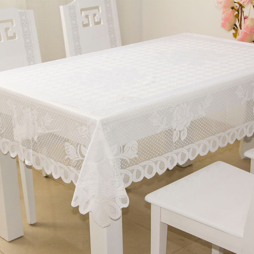桌布台布餐桌布田园多用盖布冰箱盖布床头罩茶几布桌垫桌套白色