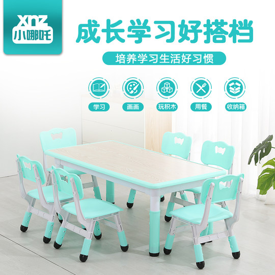 Juguete elevable para pintar mesa y silla infantil rectangular