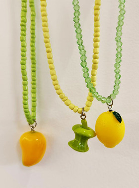 新款苹果番茄西红柿西瓜水果项链