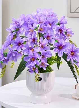 仿真香雪兰花蝴蝶兰花艺摆件