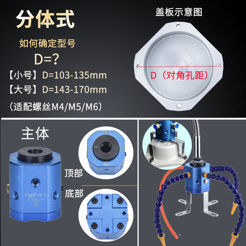数控车床刀架分水器四工位电动刀塔钻头打孔车刀冷却出水器U钻 - 图1