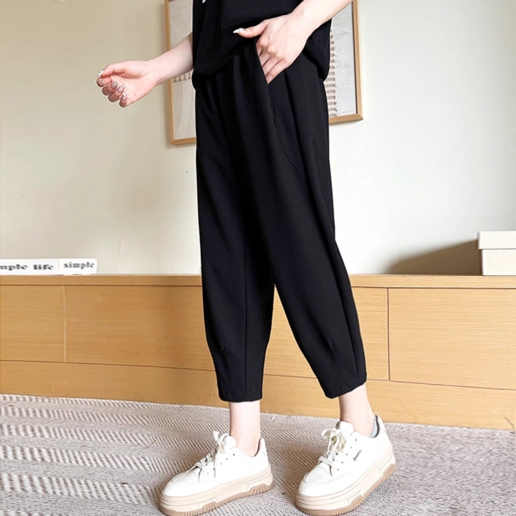 九分休闲哈伦裤女大码秋季2024新款胖妹妹mm宽松显瘦老爹萝卜裤子,淘宝优惠券,粉丝福利购,淘宝优惠卷