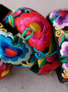 民族风绣片原创云南特色手镯