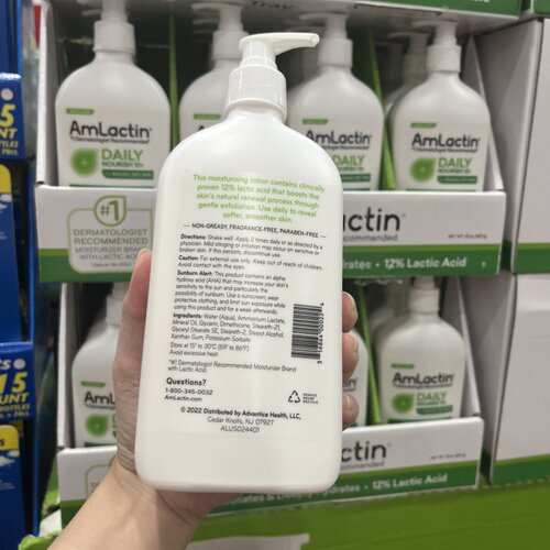 美国代购AmLactin12%乳酸身体乳药用润肤露567克对鱼鳞鸡皮现货 - 图0
