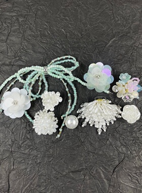 Crocs洞洞鞋珍珠蝴蝶结鞋扣花朵