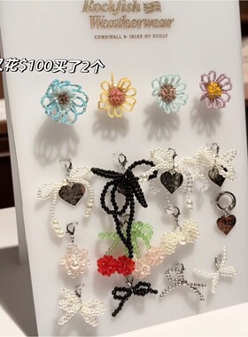 韩版黑色银色芭蕾爱心鞋挂饰
