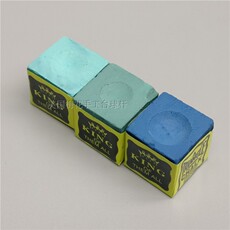 Мел для кия 三角台球巧克粉巧克粉枪粉擦杆巧粉油性干性中性蓝 绿色台球巧粉
